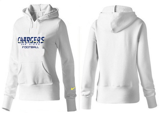 Nike San Diego Chargers Women White Hoodie