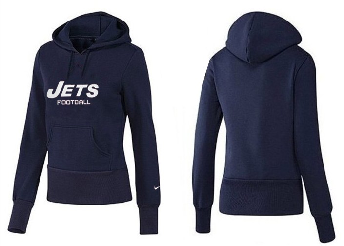 Nike New York Jets D.Blue Color Women Hoodie