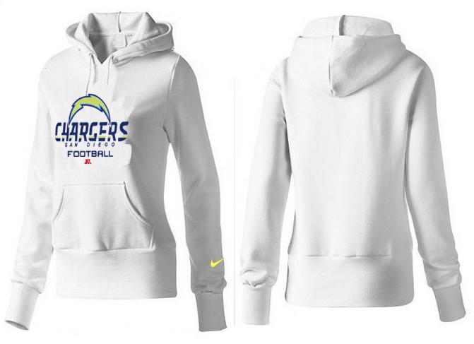 Nike San Diego Chargers White Hoodie for Women