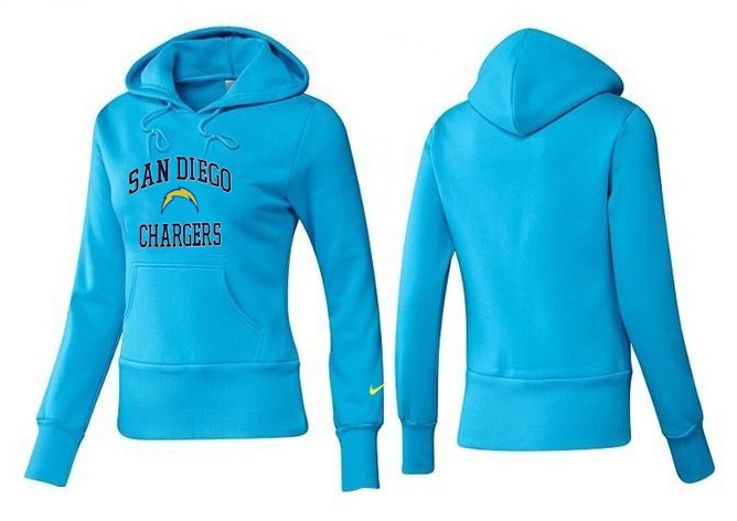 Nike San Diego Chargers L.Blue Color Women Hoodie
