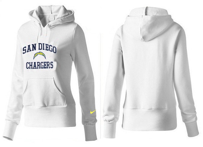 Nike San Diego Chargers White Color Women Hoodie