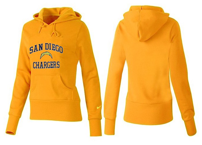 Nike San Diego Chargers Women Yellow Hoodie
