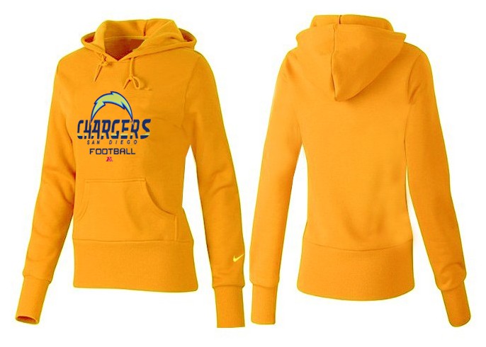 Nike San Diego Chargers Yellow Color Women Hoodie