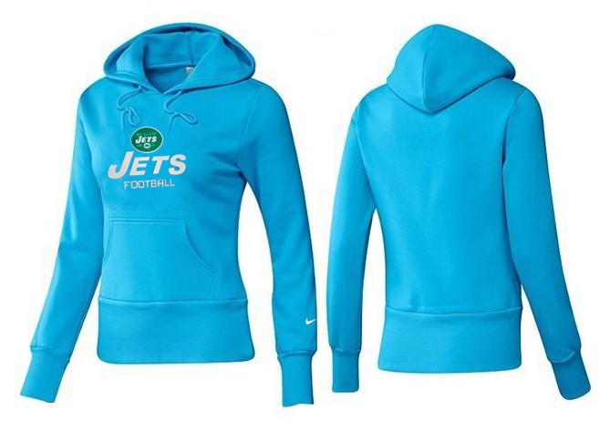 Nike New York Jets L.Blue Color Women Hoodie