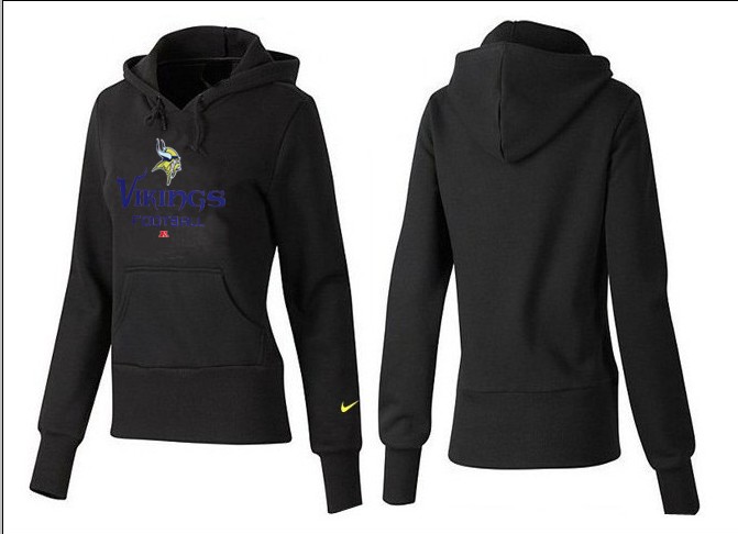 Nike Minnesota Vikings Black Color Women Hoodie