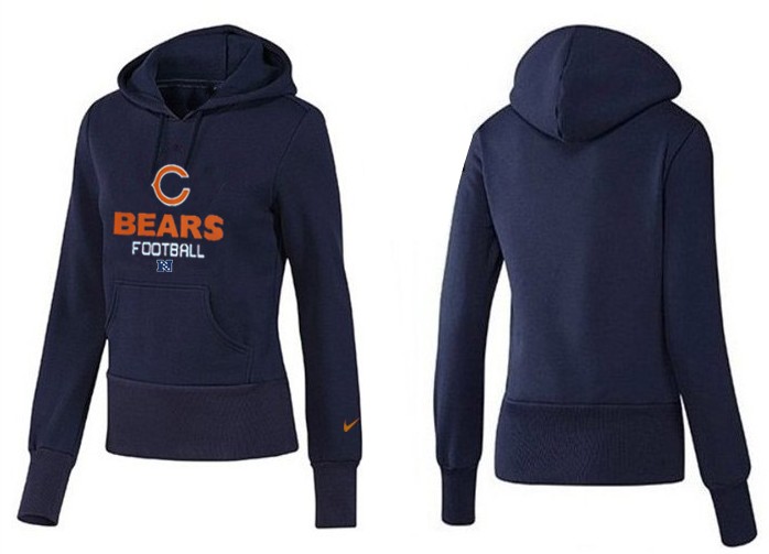 Nike Chicago Bears D.Blue Hoodie Women