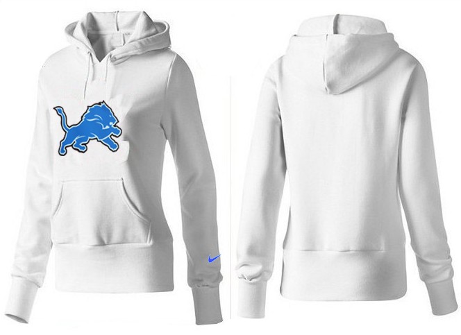 Nike Detroit Lions White Women Hoodie