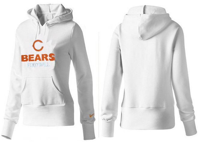 Nike Chicago Bears White Women Hoodie