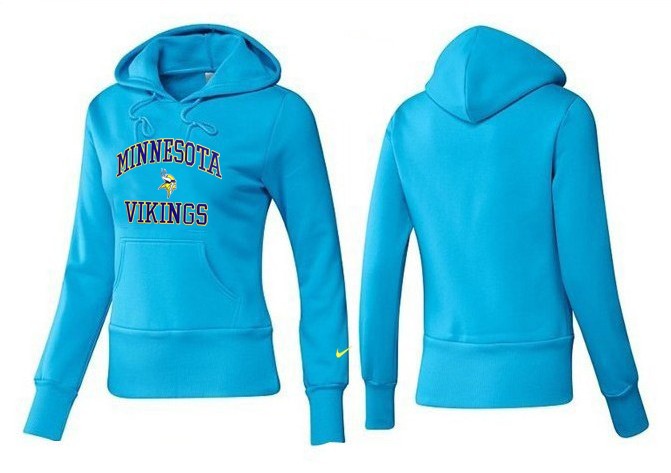Nike Minnesota Vikings L.Blue Color Women Hoodie