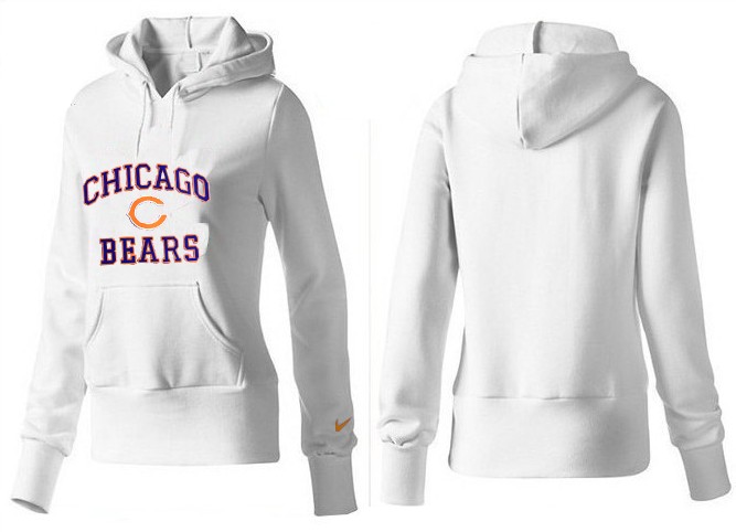 Nike Chicago Bears Women White Color Hoodie