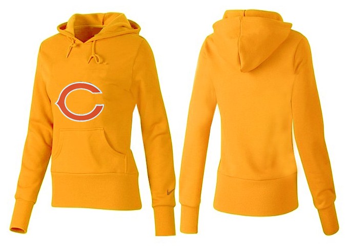 Nike Chicago Bears Women Yellow Hoodie