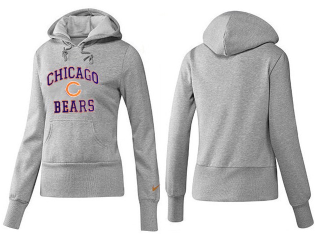 Nike Chicago Bears Grey Color Women Hoodie