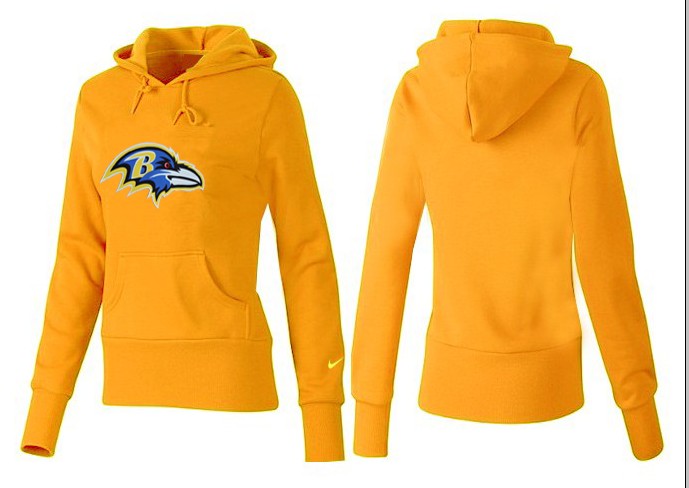 Nike Baltimore Ravens Yellow Women Hoodie