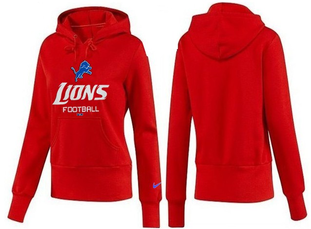 Nike Detroit Lions Red Color Hoodie Women