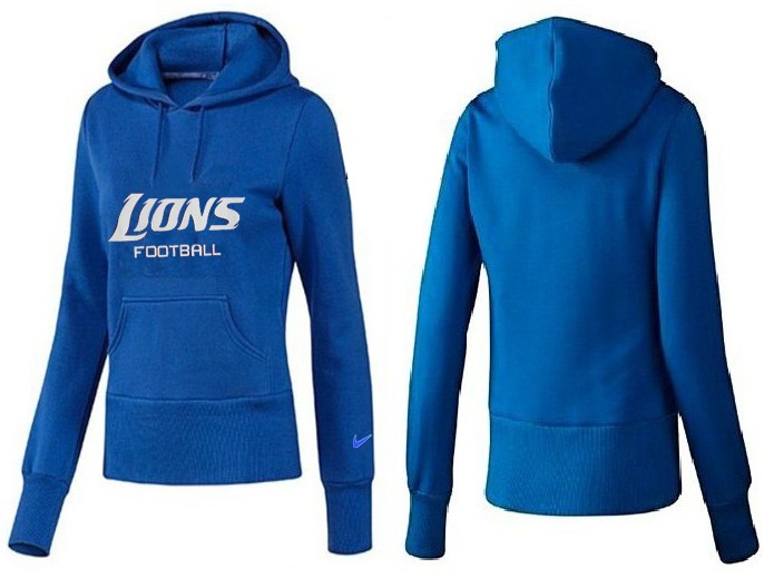 Nike Detroit Lions Blue Hoodie Women