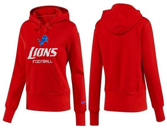 Nike Detroit Lions Women Red Color Hoodie