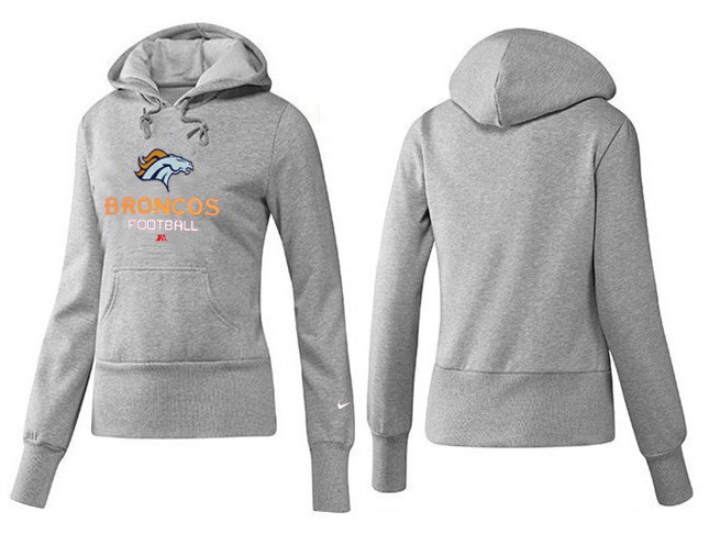 Nike Denver Broncos Home Grey Color Hoodie Women