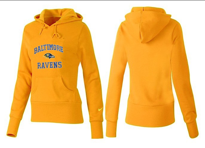 Nike Baltimore Ravens Women Yellow Hoodie