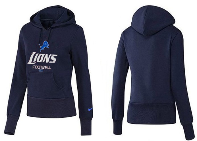 Nike Detroit Lions D.Blue Hoodie Women