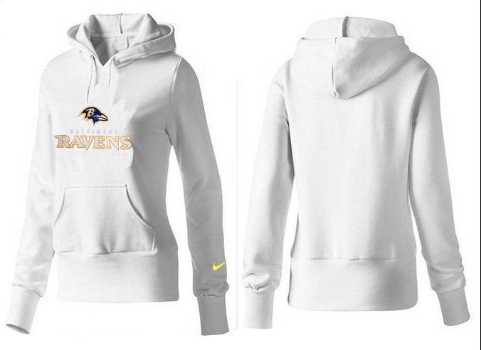 Nike Baltimore Ravens Women White Color Hoodie