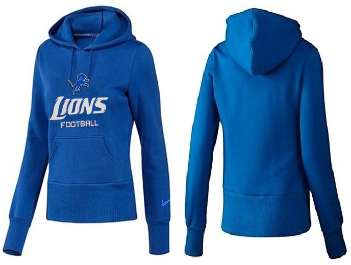 Nike Detroit Lions Women Blue Hoodie
