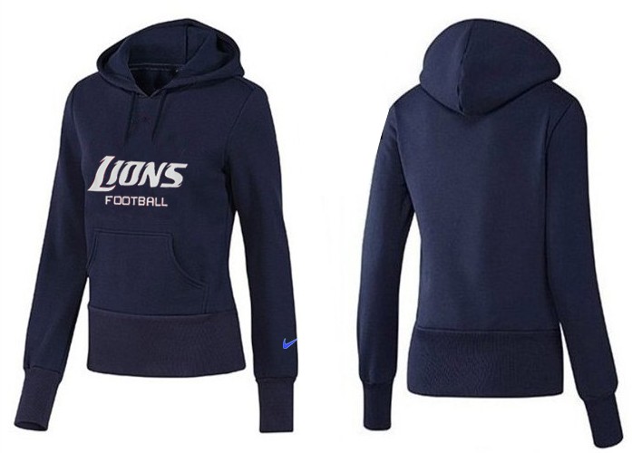 Nike Detroit Lions D.Blue Color Women Hoodie