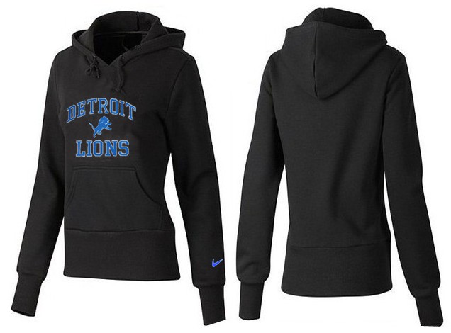 Nike Detroit Lions Black Color Women Hoodie