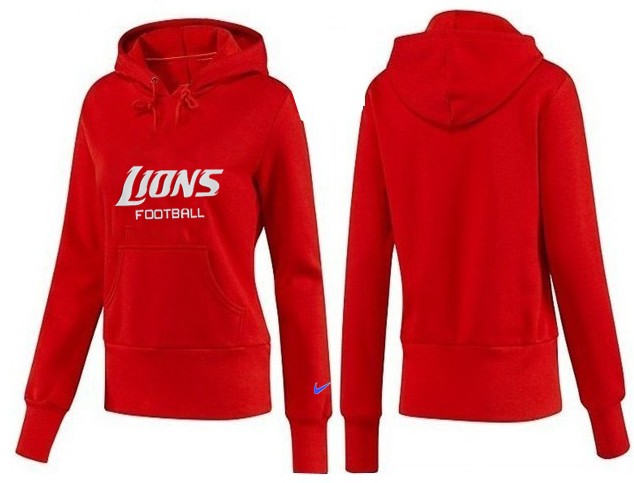 Nike Detroit Lions Women Red Hoodie