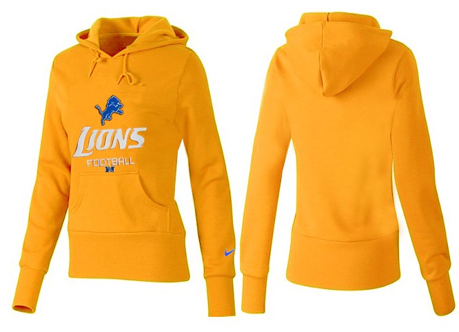 Nike Detroit Lions Yellow Hoodie Women