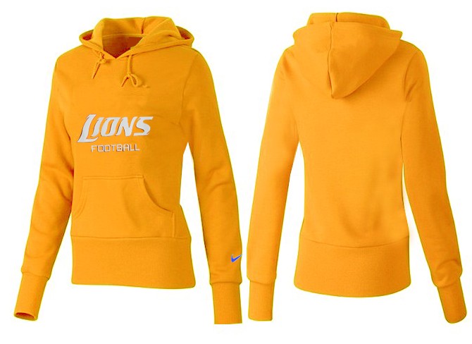 Nike Detroit Lions Women Yellow Hoodie