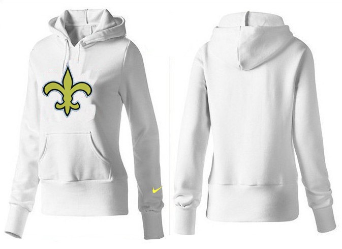 Nike New Orleans Saints White Women Hoodie