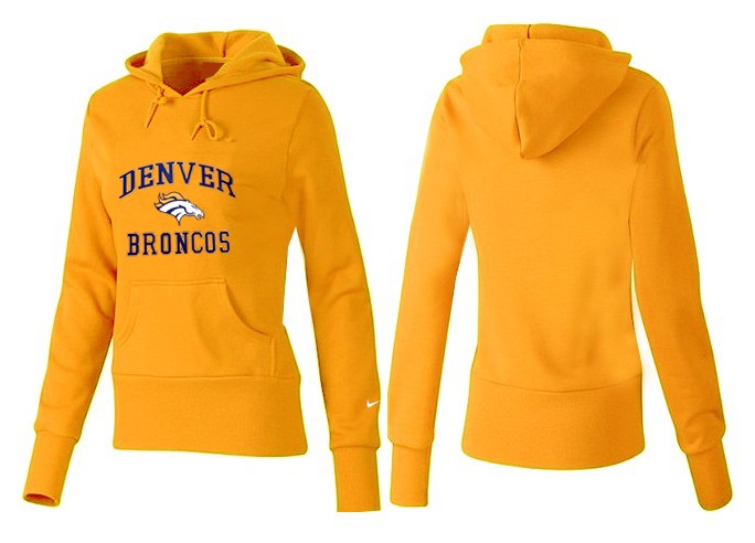 Nike Denver Broncos Home Women  Yellow Hoodie