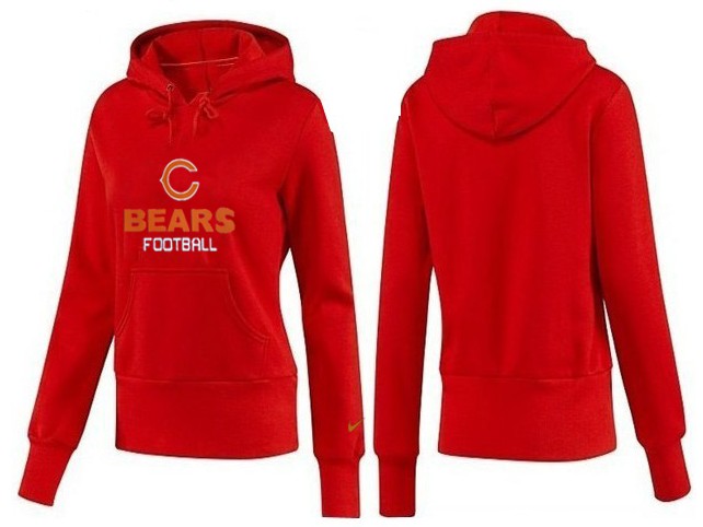 Nike Chicago Bears Red Women Hoodie