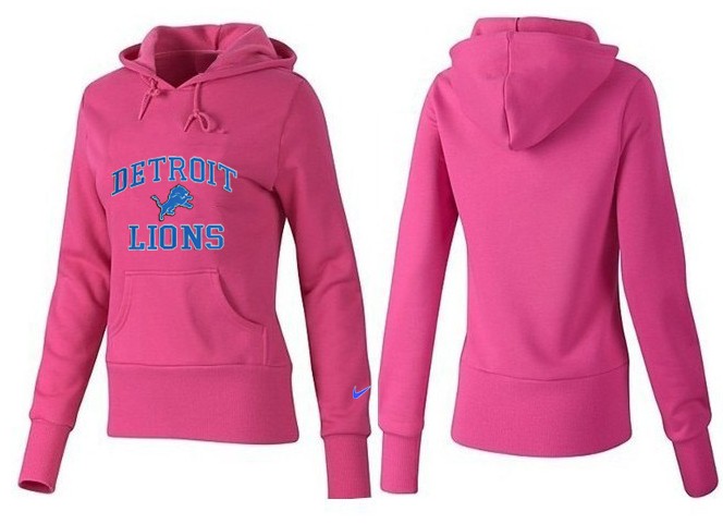 Nike Detroit Lions Pink Color Women Hoodie