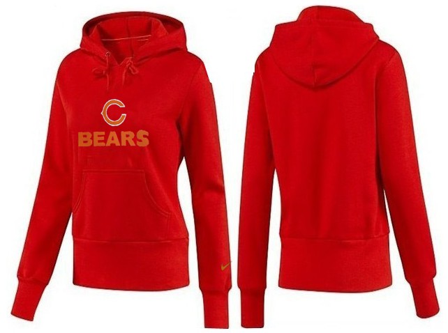 Nike Chicago Bears Red Color Women Hoodie