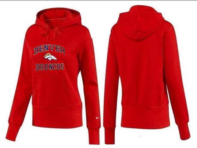 Nike Denver Broncos Home Red Color Hoodie Women