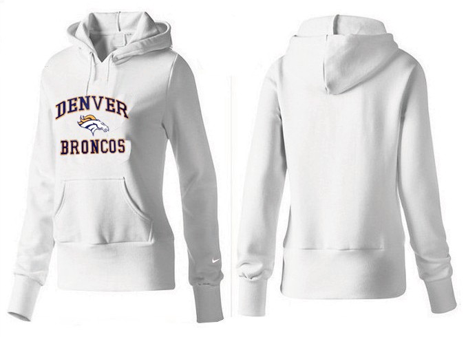 Nike Denver Broncos Home White Color Women Hoodie