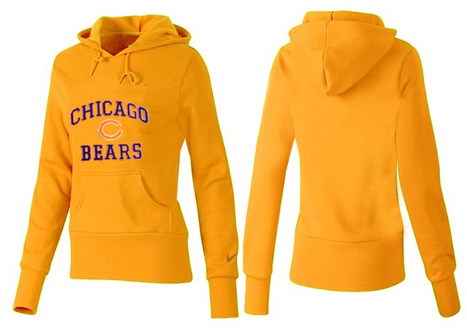 Nike Chicago Bears Yellow Women  Hoodie