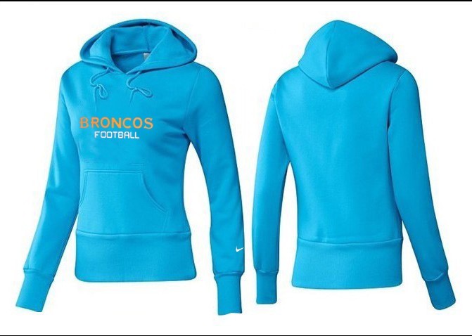 Nike Denver Broncos Home L.Blue Color Women Hoodie