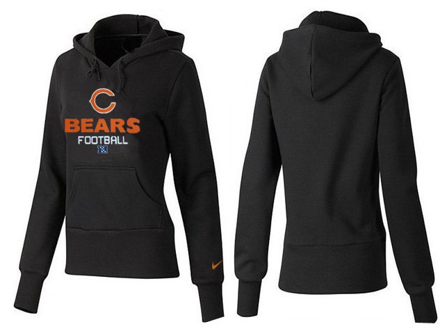 Nike Chicago Bears Black Color Women Hoodie