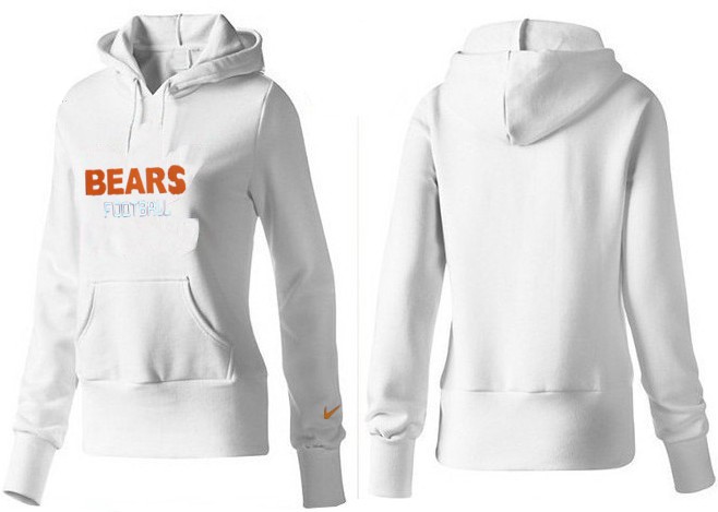 Nike Chicago Bears White Hoodie Women