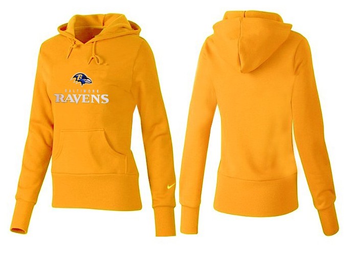 Nike Baltimore Ravens Yellow Color Women Hoodie