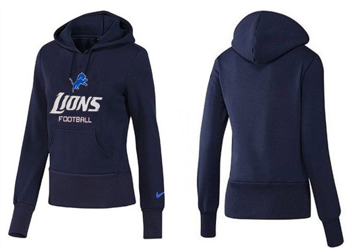 Nike Detroit Lions Dark Blue Hoodie Women