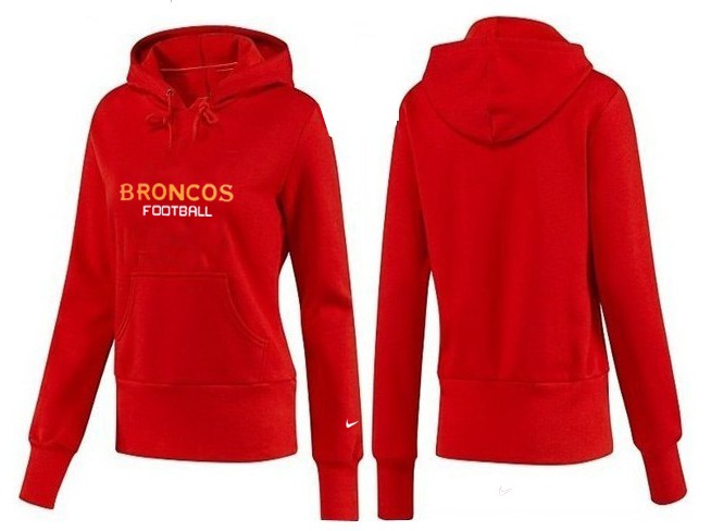 Nike Denver Broncos Home Red Color Women Hoodie