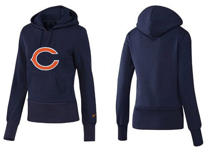 Nike Chicago Bears Women Dark Blue Hoodie