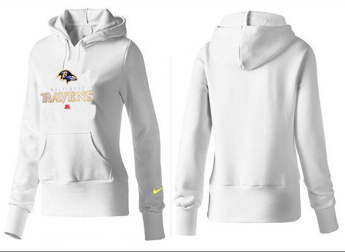 Nike Baltimore Ravens Women White Hoodie