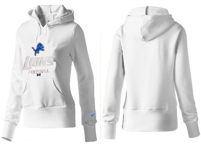 Nike Detroit Lions Women White Color Hoodie