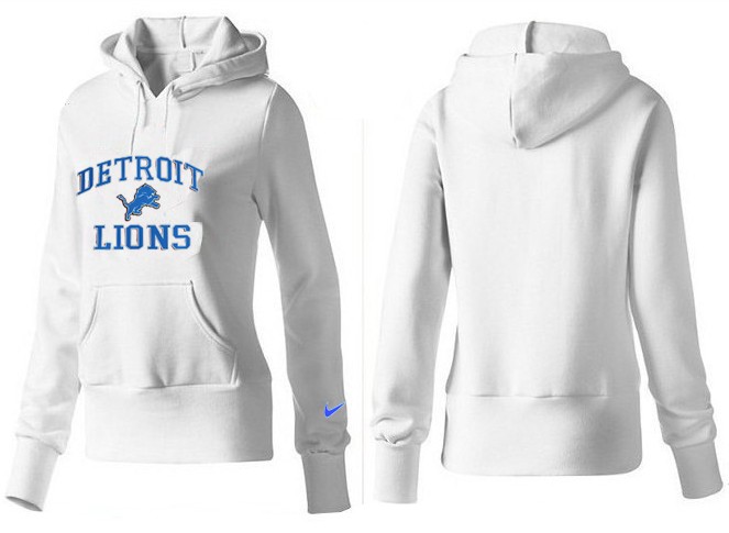 Nike Detroit Lions White Color Women Hoodie