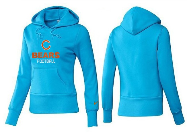 Nike Chicago Bears L.Blue Color Hoodie Women