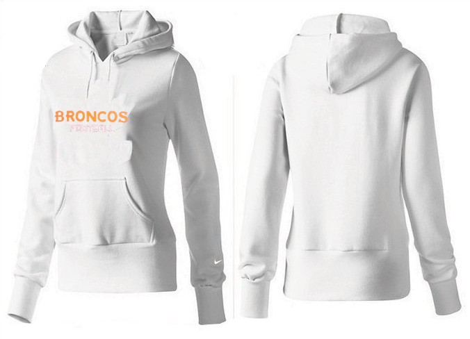 Nike Denver Broncos Home White Hoodie Women